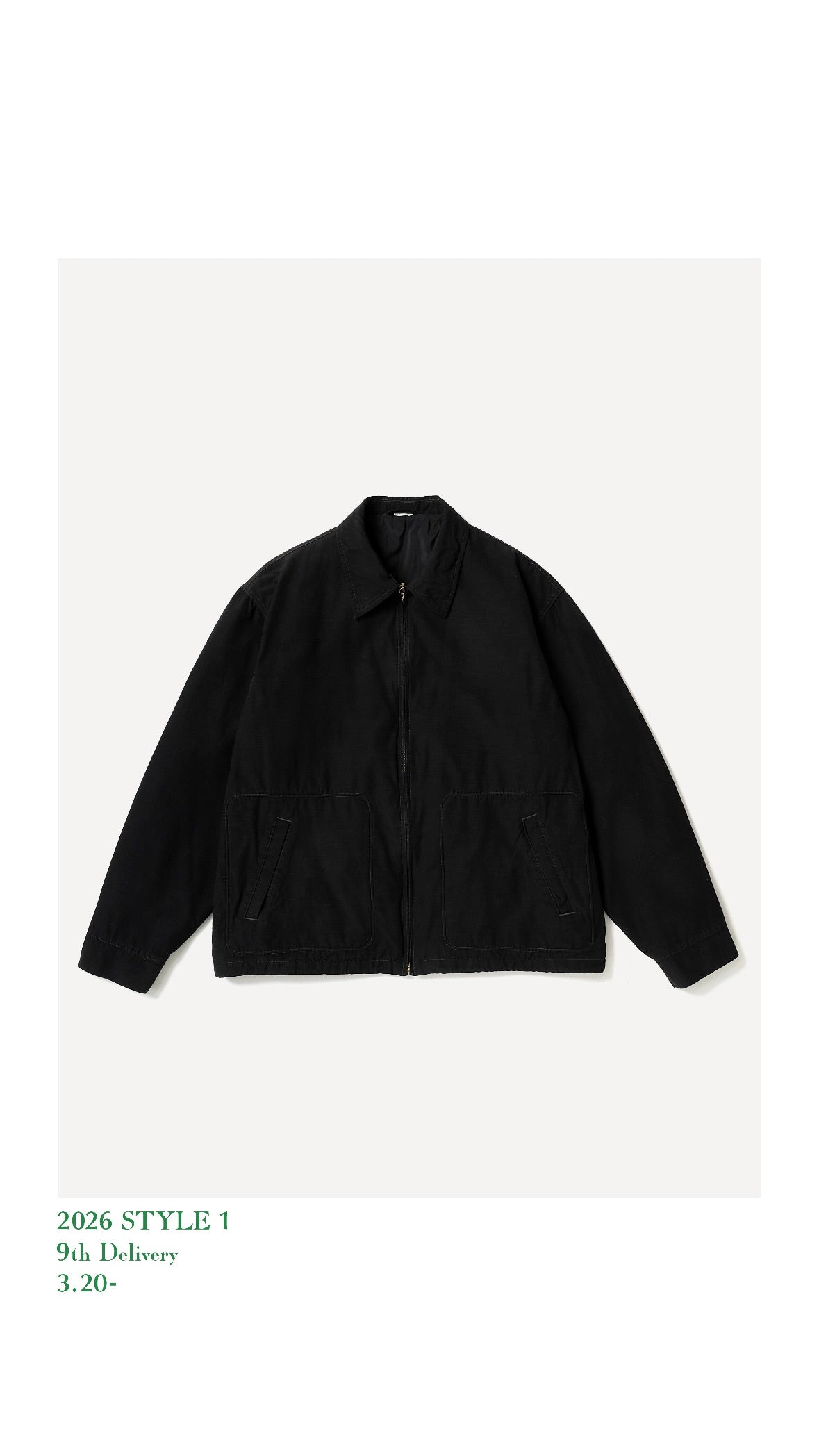 A.PRESSE 26SS Cotton Silk Back Gabardine Coach Jacket