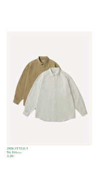 A.PRESSE 26SS Hemp Regular Collar Shirt