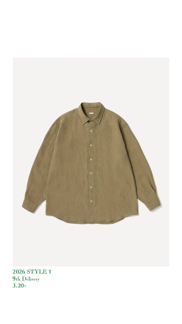 A.PRESSE 26SS Hemp Regular Collar Shirt
