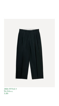 A.PRESSE 26SS Wool Rayon Wide Trouser