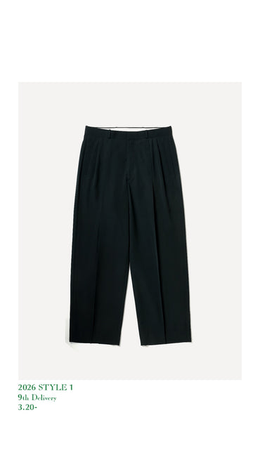 A.PRESSE 26SS Wool Rayon Wide Trouser