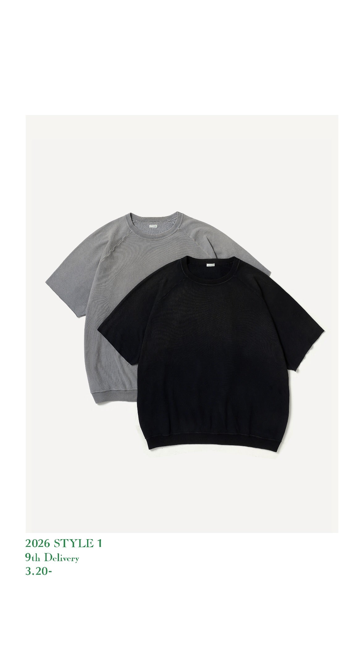 A.PRESSE 26SS Vintage Light Weight S/S Sweatshirt