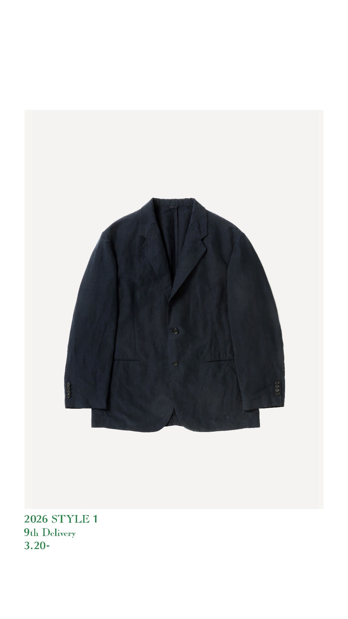A.PRESSE 26SS Silk Linen Jacket