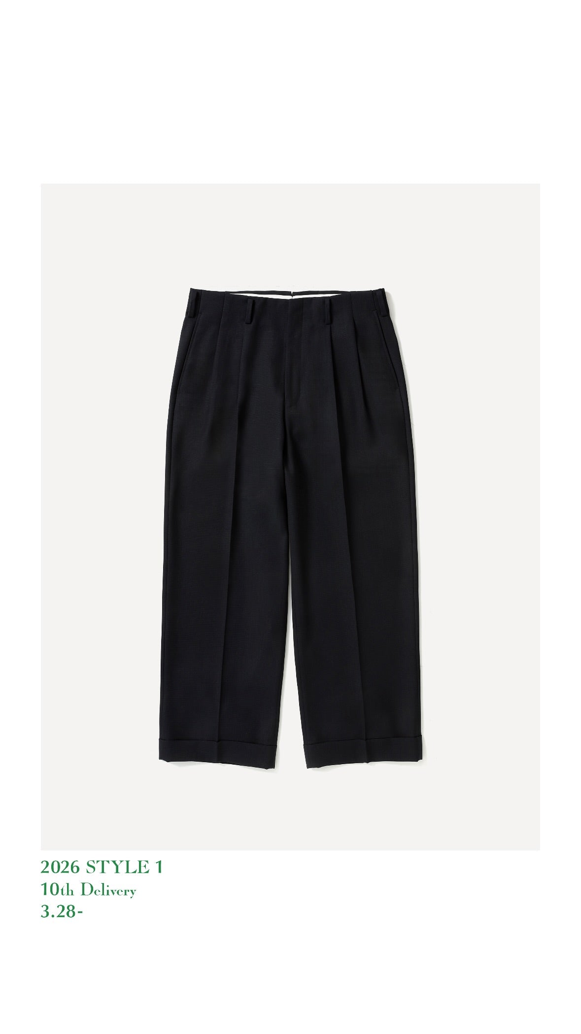 A.PRESSE 26SS Slub Wool Tapered Trousers