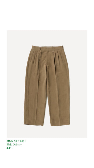 A.PRESSE 26SS Linen Rayon Wide Trousers
