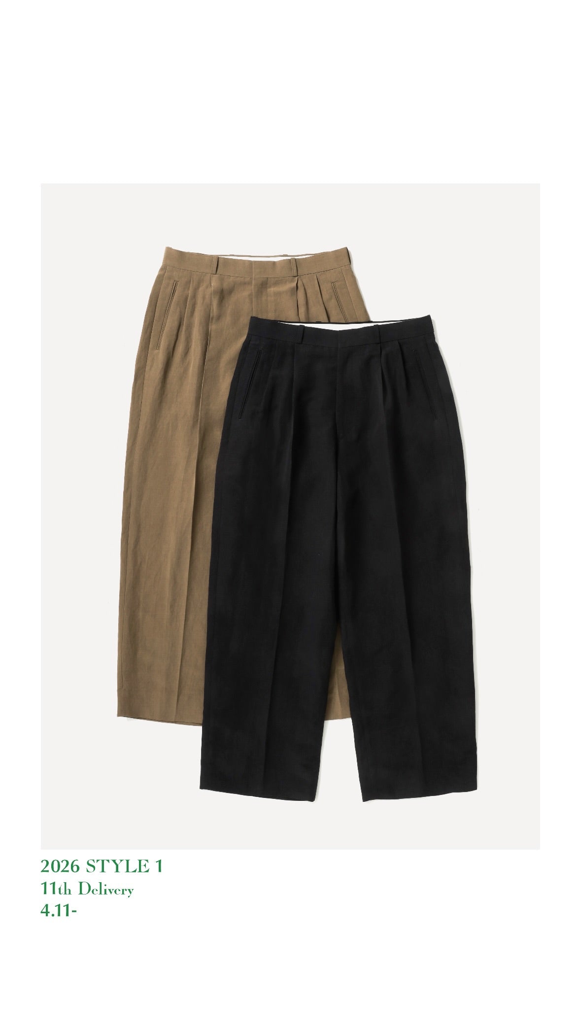 A.PRESSE 26SS Linen Rayon Wide Trousers