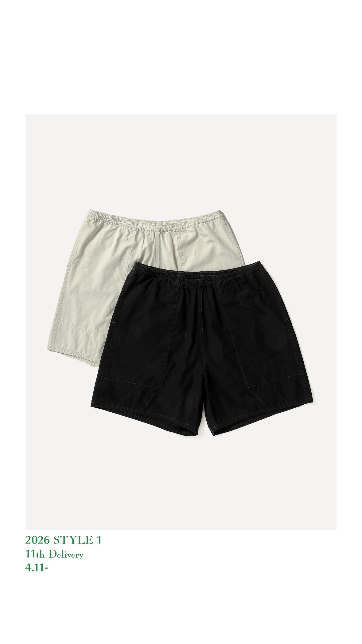 A.PRESSE 26SS Cotton Silk Back Gabardine Board Shorts