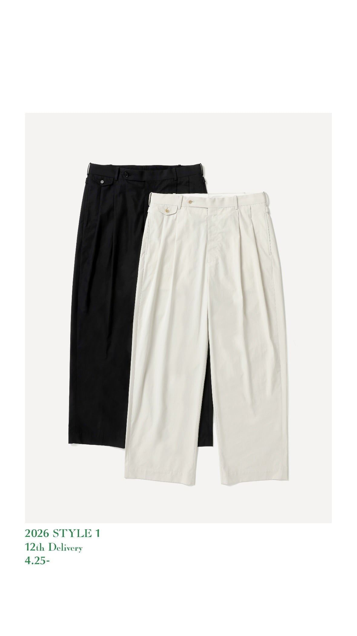 A.PRESSE 26SS High Density Weather Cloth Trousers