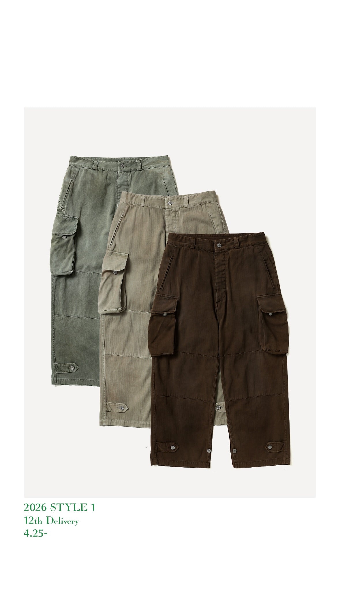 A.PRESSE 26SS Vintage FA HBT M-47 Pants