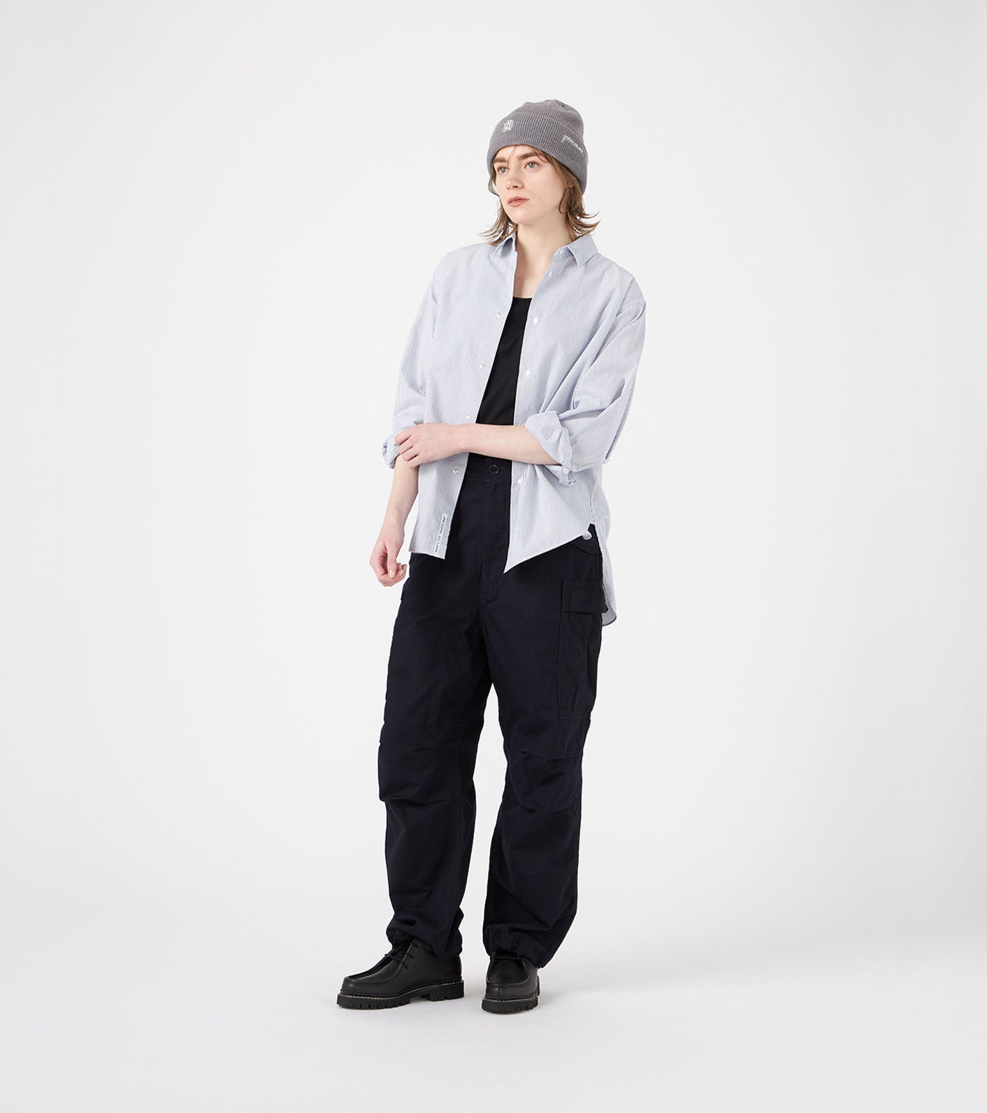 nanamica 25AW Regular Collar Stripe Wind Shirt