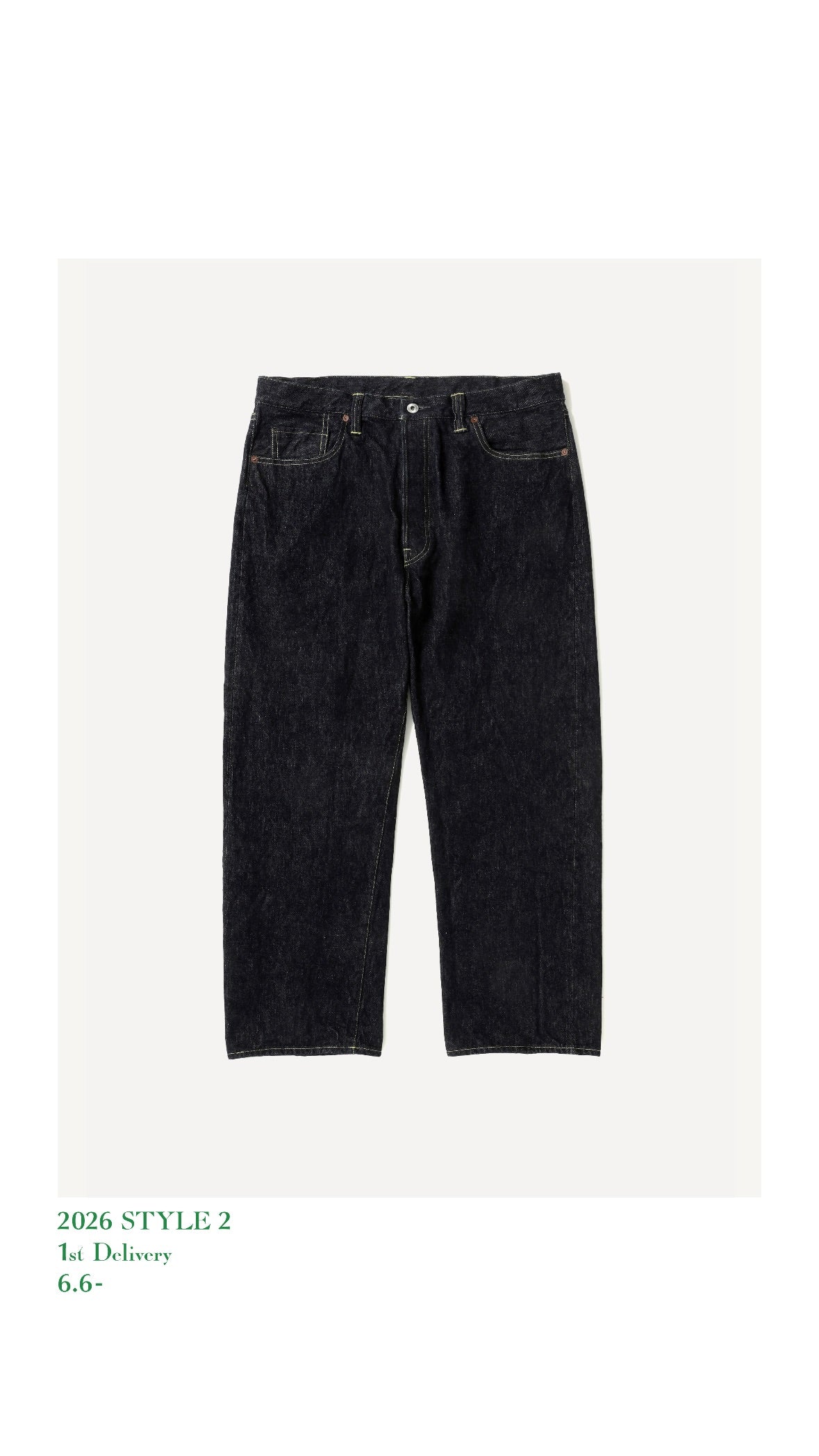 A.PRESSE 26AW Washed Denim Wide Pants