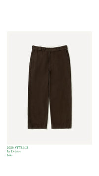 A.PRESSE 26AW Vintage Silk Cotton Work Pants