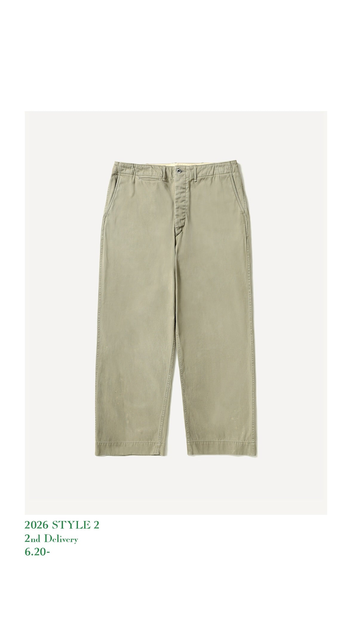 A.PRESSE 26AW Vintage Chino Trousers
