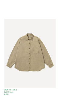 A.PRESSE 26AW Vintage Cotton Moleskin Shirt