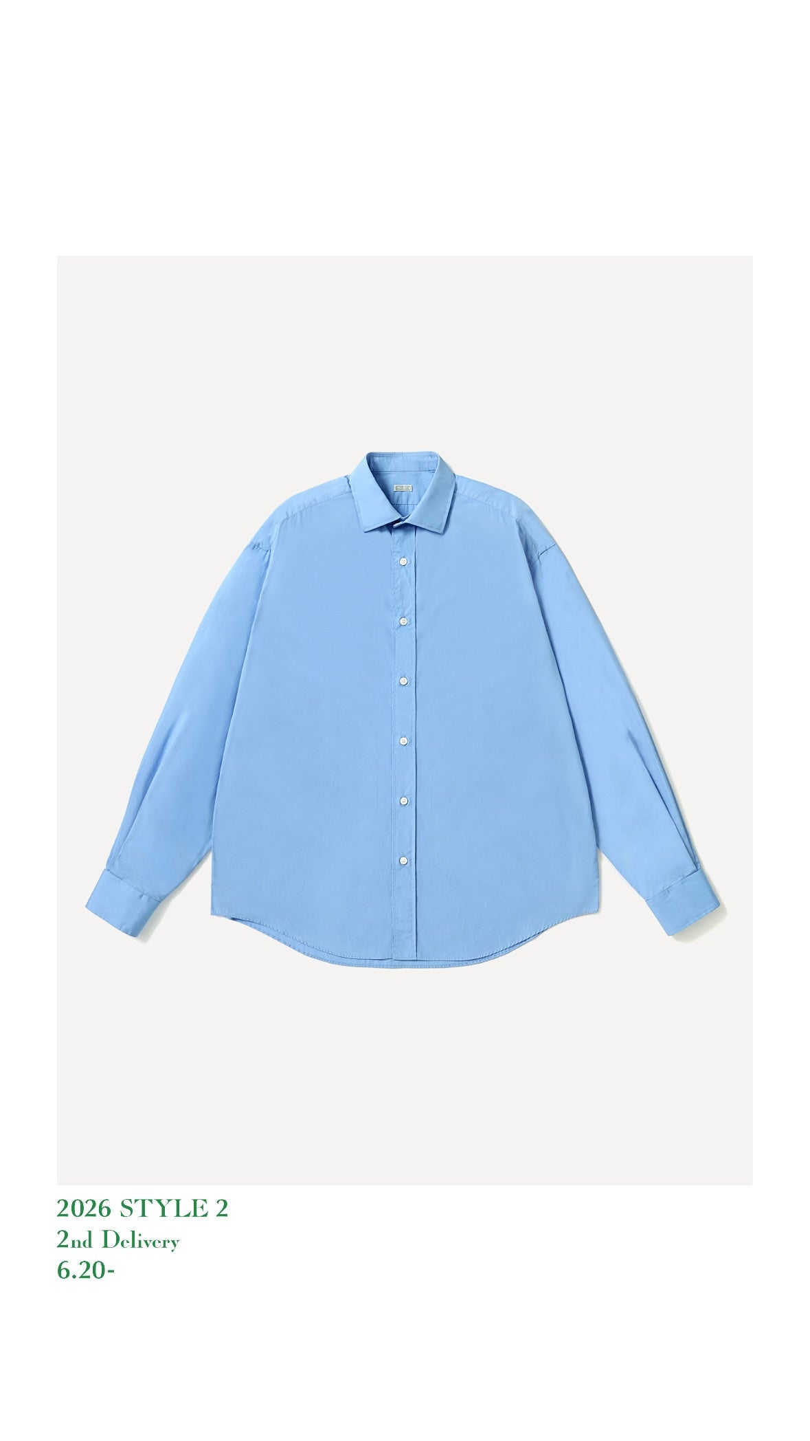 A.PRESSE 26AW Spread Collar Shirt