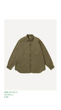 A.PRESSE 26AW Vintage Cotton Moleskin Shirt