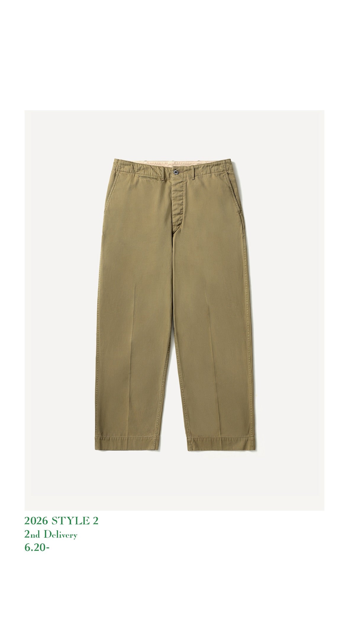 A.PRESSE 26AW Vintage Chino Trousers