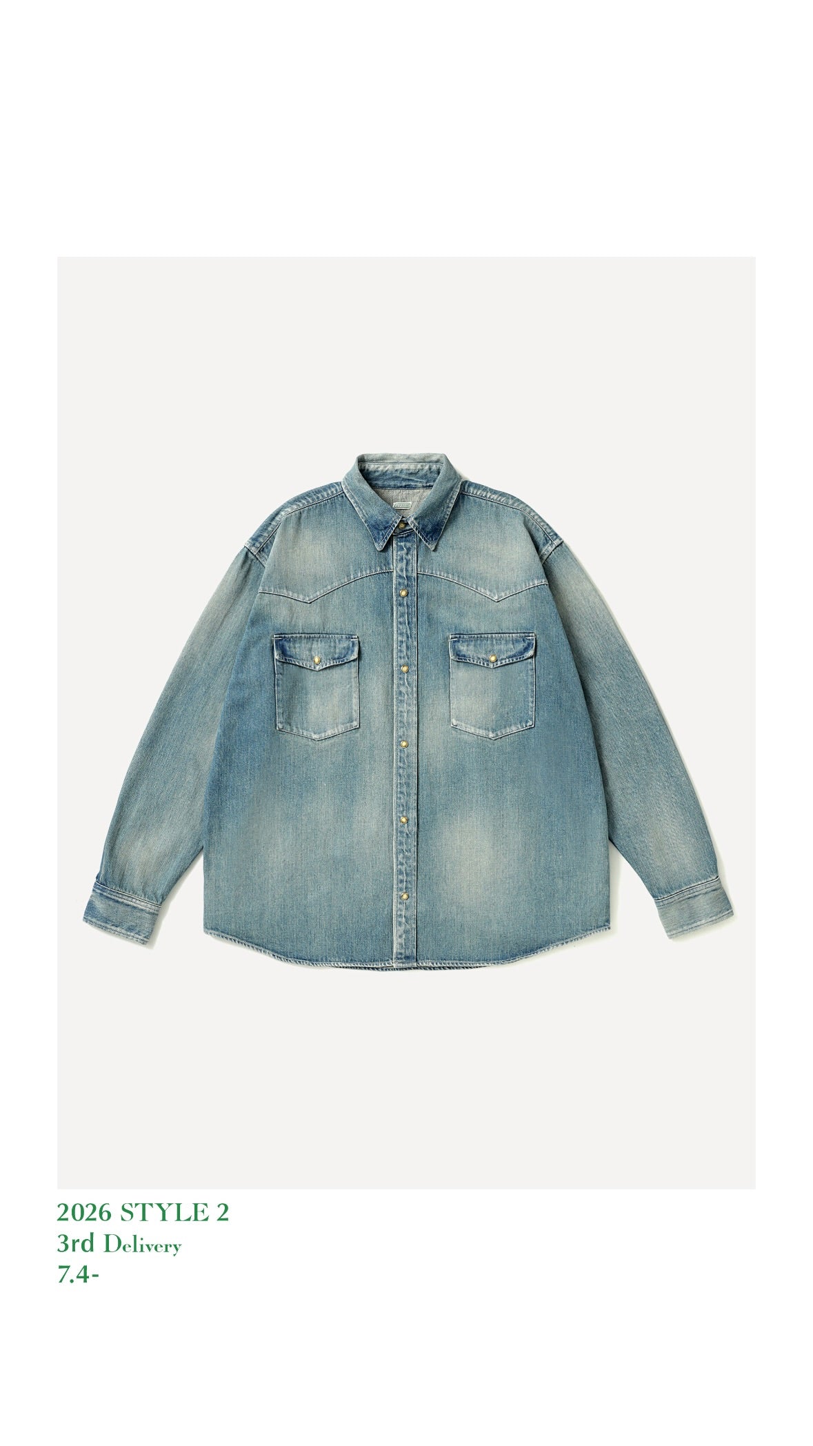 A.PRESSE 26AW Vintage Western Denim Shirt