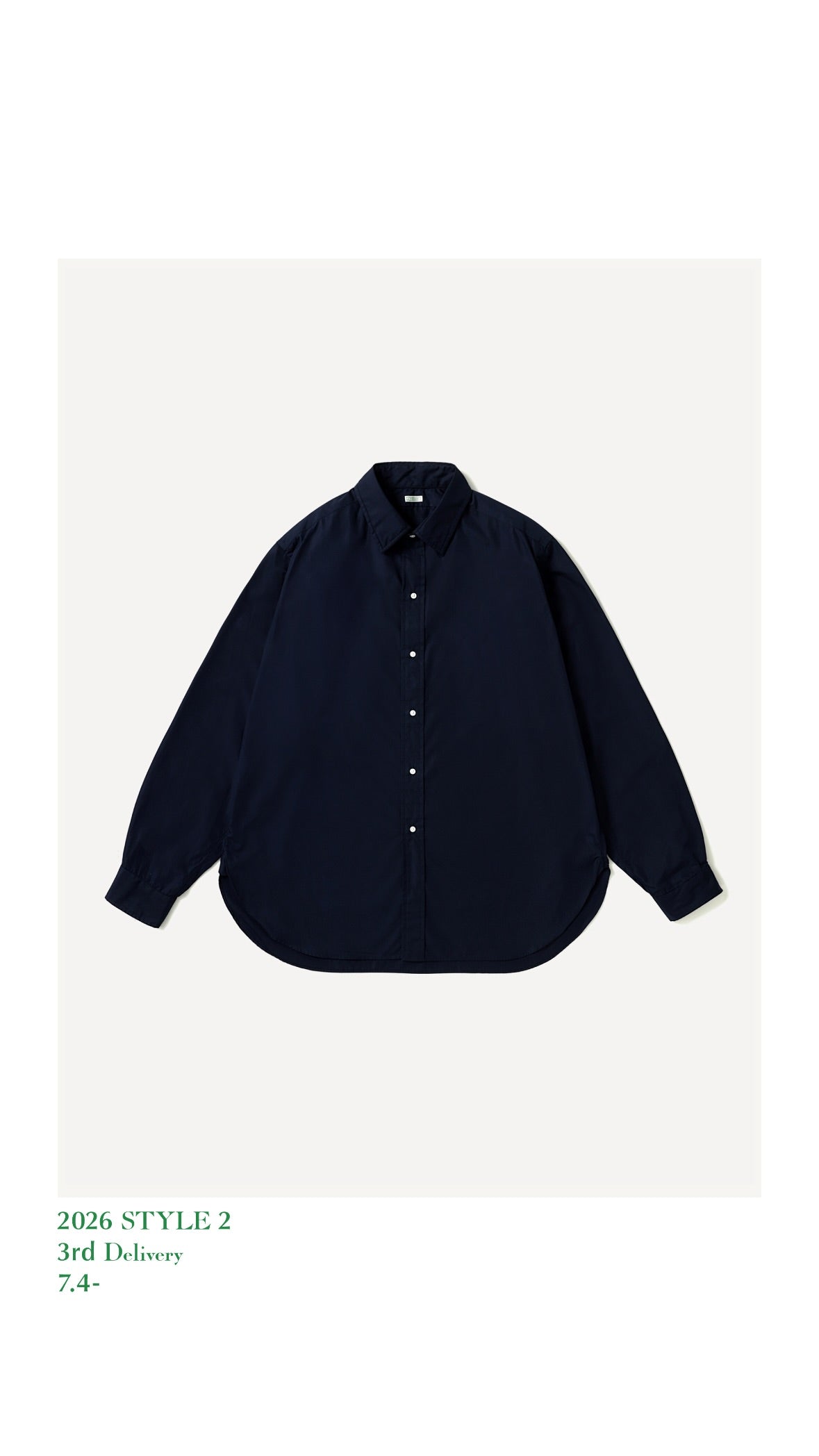 A.PRESSE 26AW Regular Collar Shirt