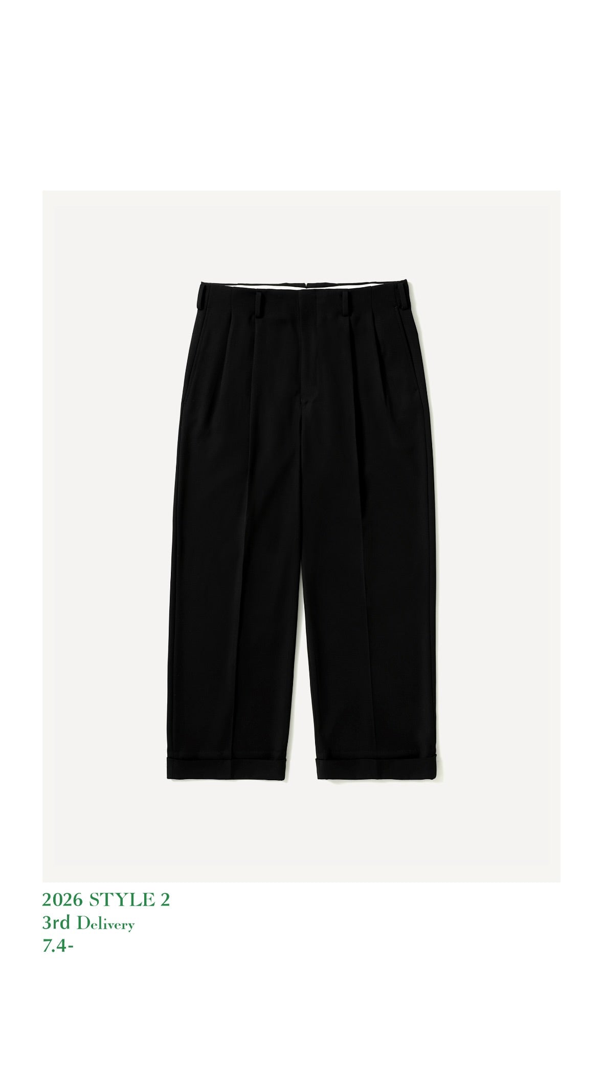 A.PRESSE 26AW Wool Wide Tapered Trousers