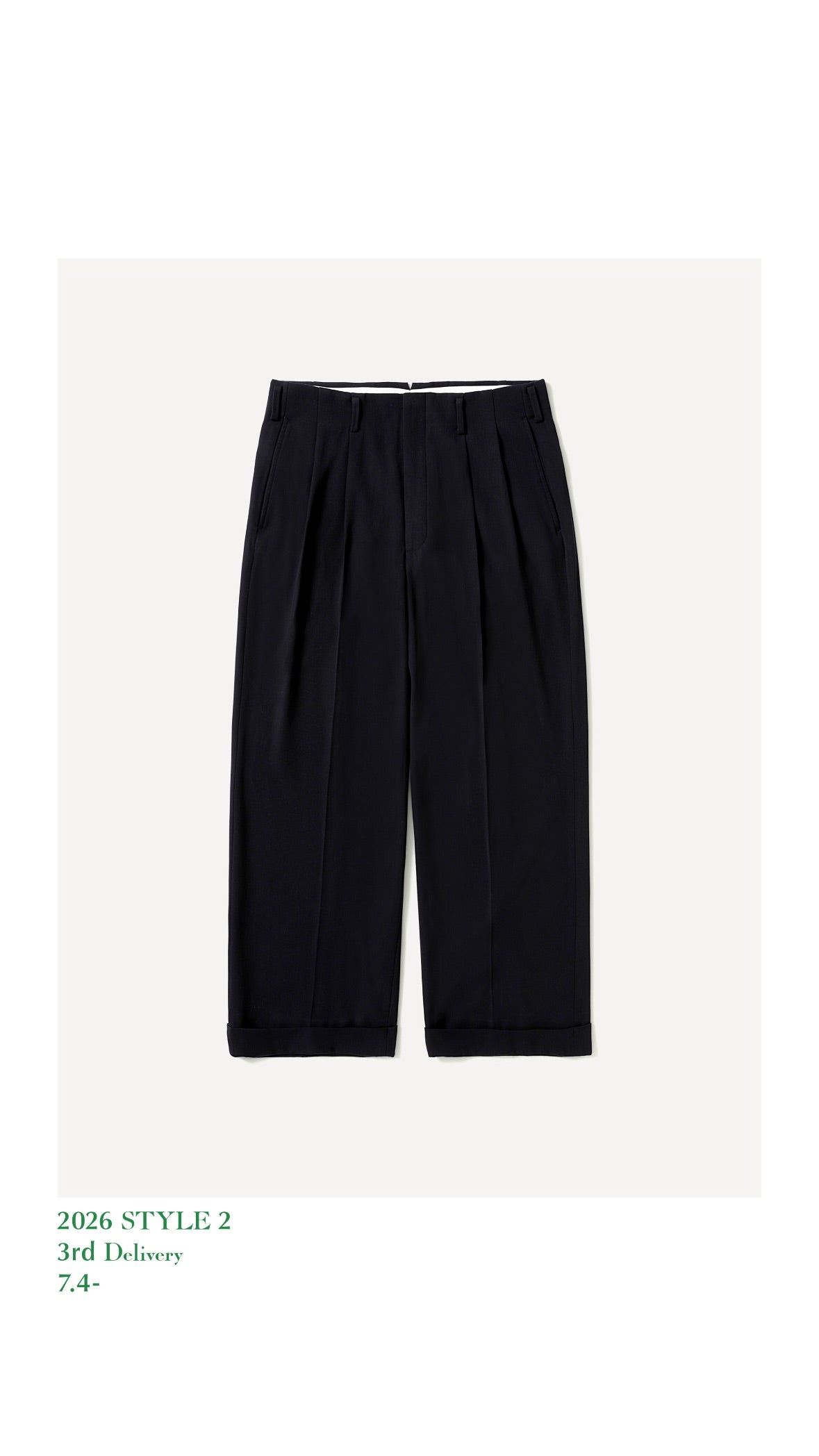 A.PRESSE 26AW Wool Wide Tapered Trousers