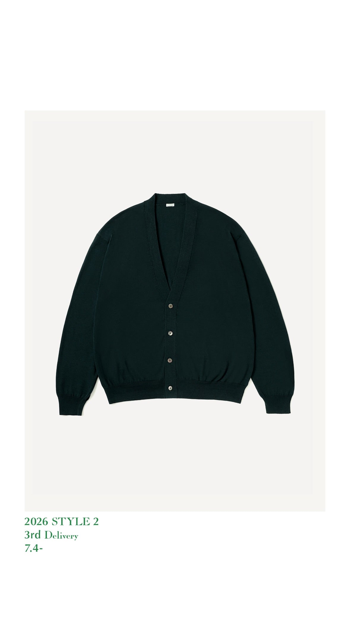 A.PRESSE 26AW Wool Cotton High Gauge Cardigan