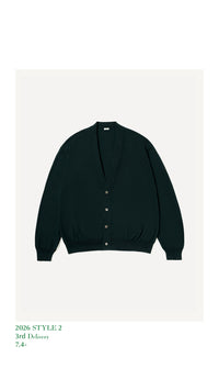A.PRESSE 26AW Wool Cotton High Gauge Cardigan