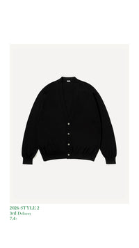 A.PRESSE 26AW Wool Cotton High Gauge Cardigan