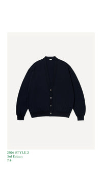 A.PRESSE 26AW Wool Cotton High Gauge Cardigan