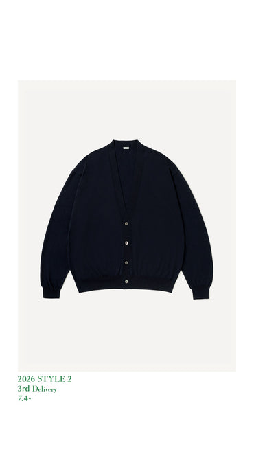 A.PRESSE 26AW Wool Cotton High Gauge Cardigan