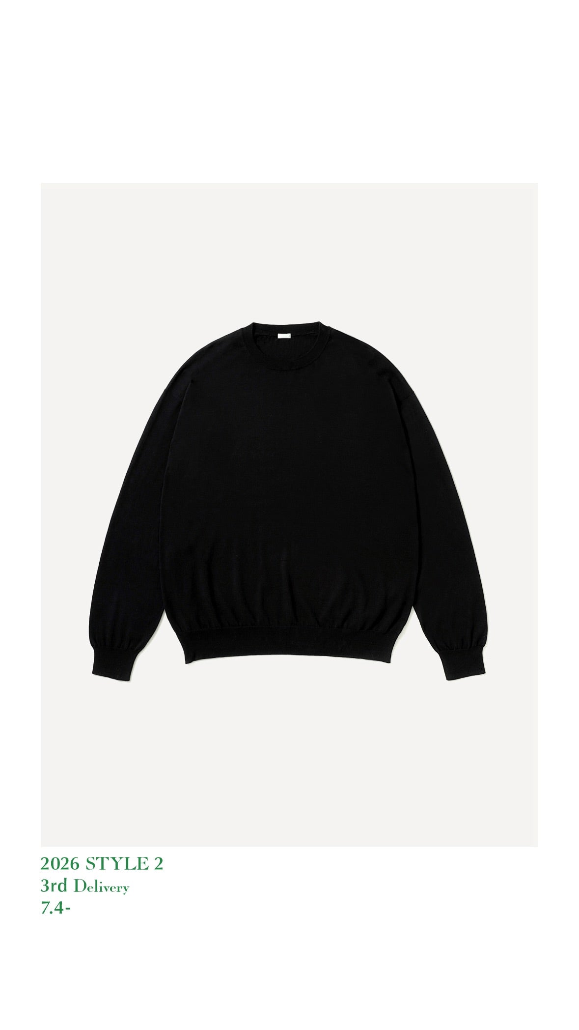A.PRESSE 26AW Wool Cotton High Gauge Crew Neck Sweater