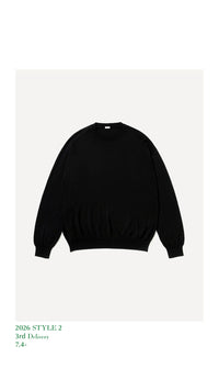 A.PRESSE 26AW Wool Cotton High Gauge Crew Neck Sweater