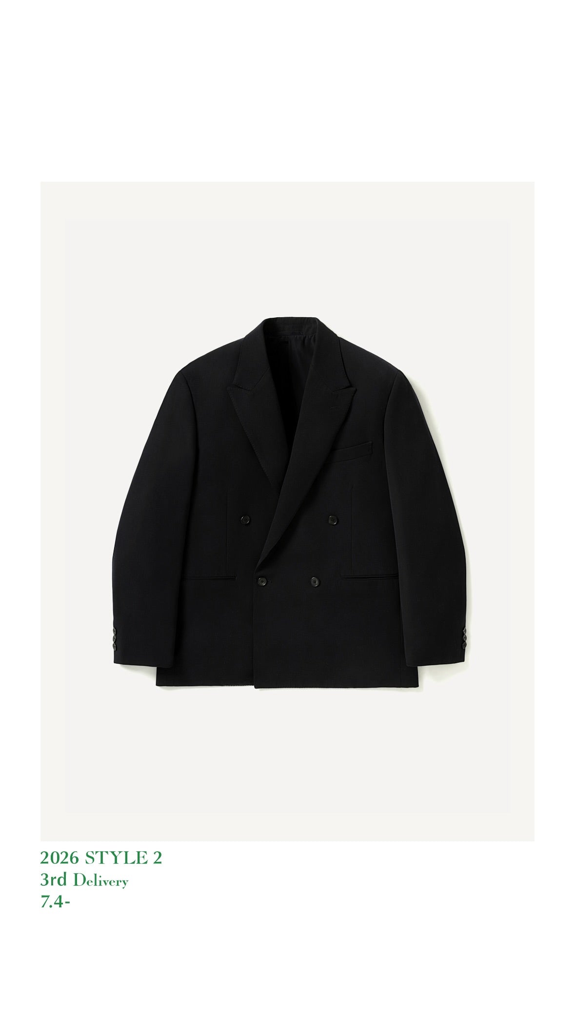 A.PRESSE 26AW Wool Double Breasted Jacket