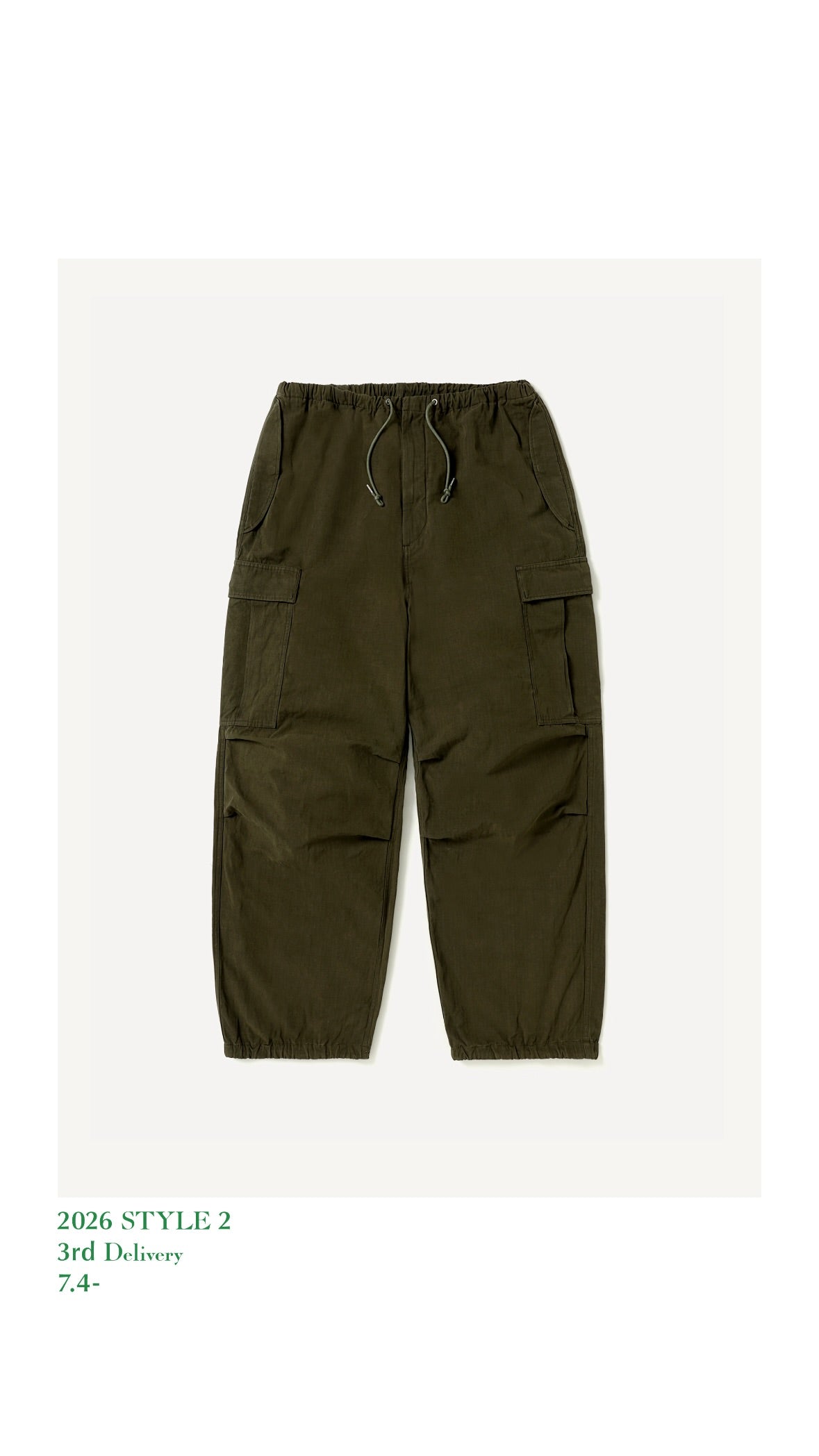 A.PRESSE 26AW Washed Cotton Silk Linen HBT M-51 Over Pants
