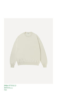 A.PRESSE 26AW Wool Cotton High Gauge Crew Neck Sweater