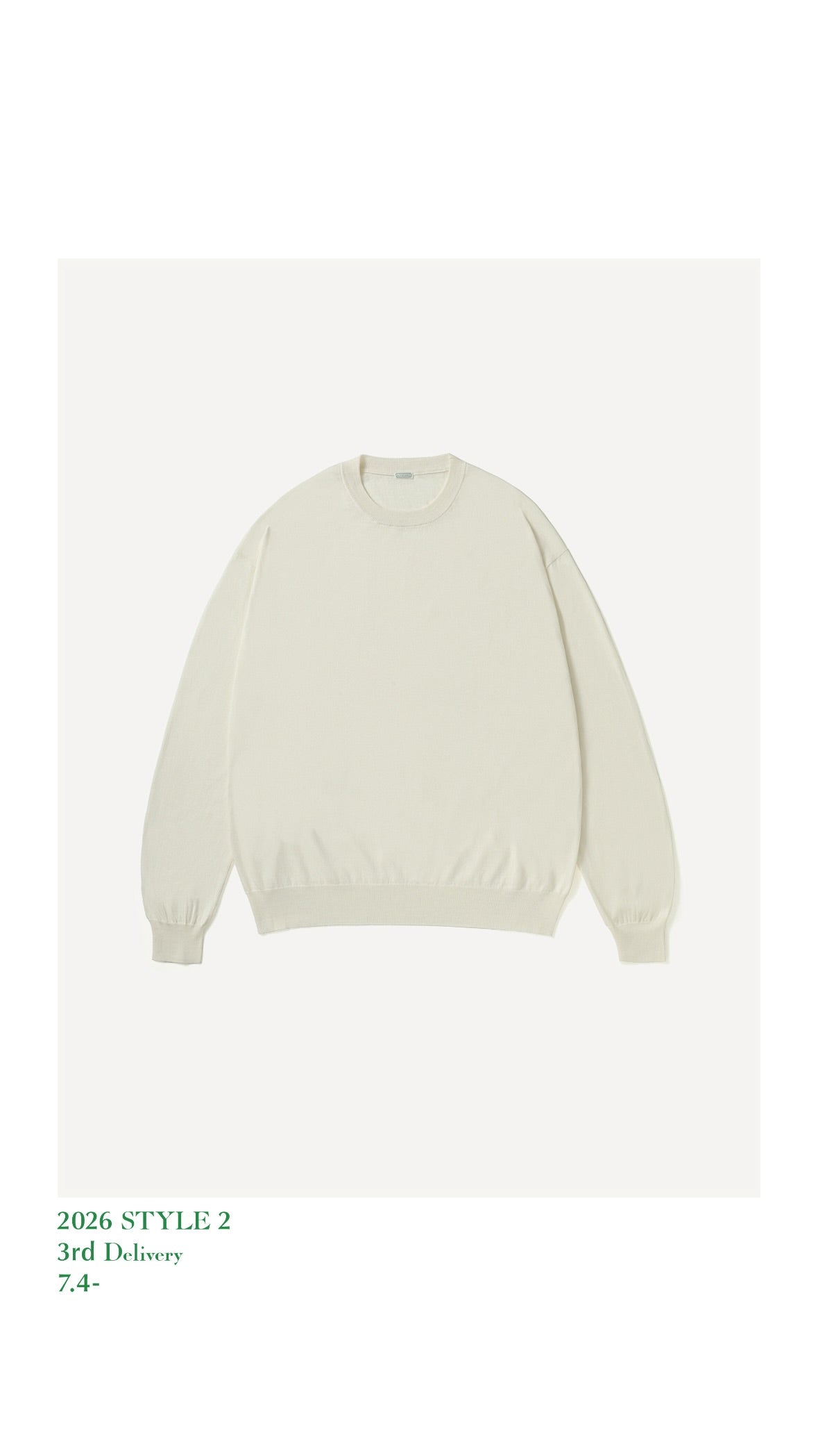 A.PRESSE 26AW Wool Cotton High Gauge Crew Neck Sweater