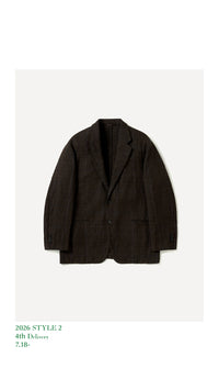 A.PRESSE 26AW Washed Alpaca Linen Tweed Jacket
