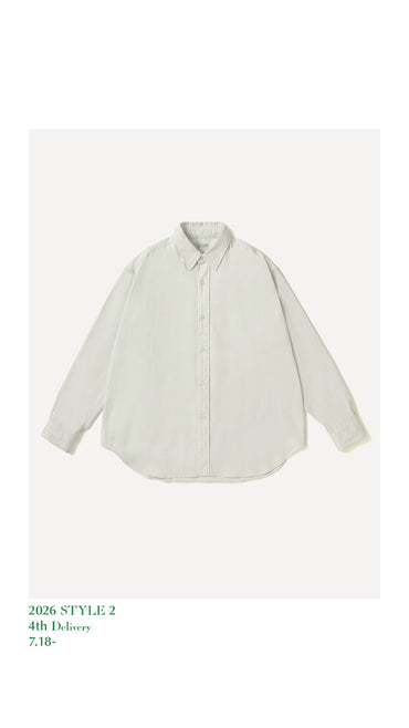 A.PRESSE 26AW Double Weave Twill Regular Collar Shirt