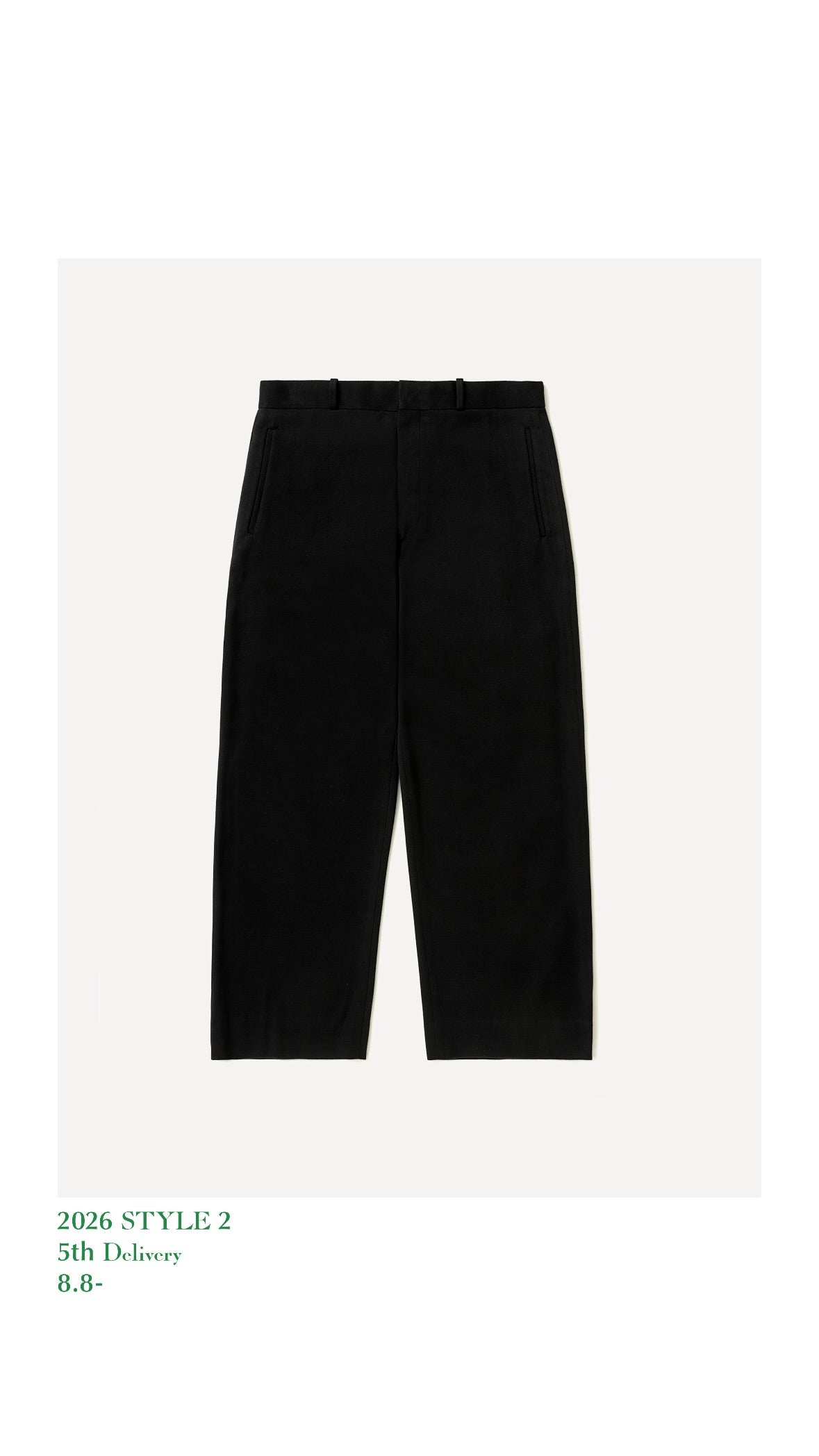 A.PRESSE 26AW Cotton Silk Twill Wide Trousers