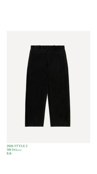 A.PRESSE 26AW Cotton Silk Twill Wide Trousers