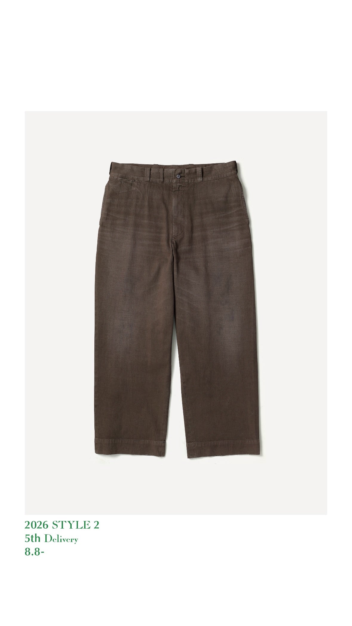 A.PRESSE 26AW Vintage Twill Work Pants