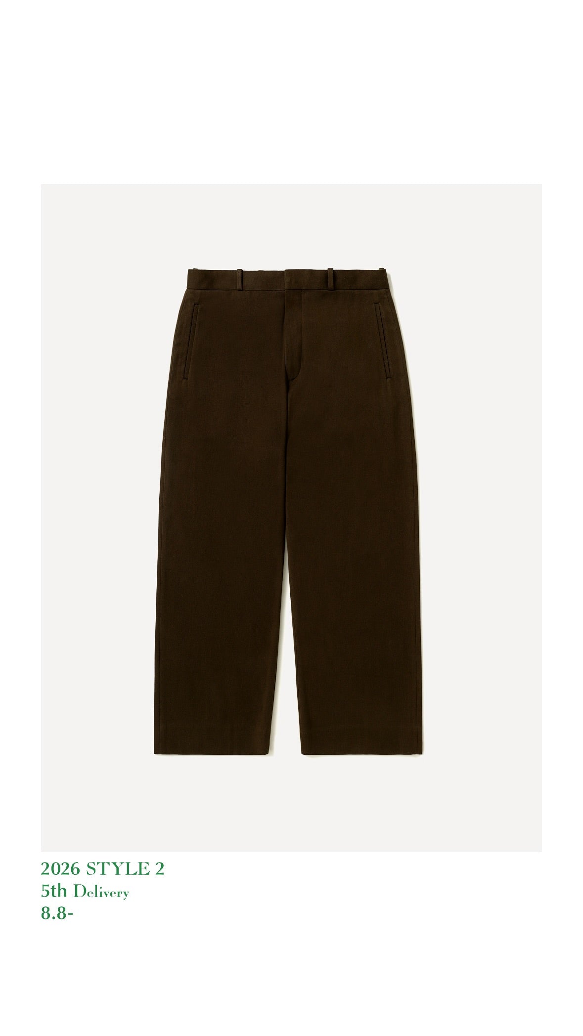 A.PRESSE 26AW Cotton Silk Twill Wide Trousers