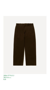 A.PRESSE 26AW Cotton Silk Twill Wide Trousers