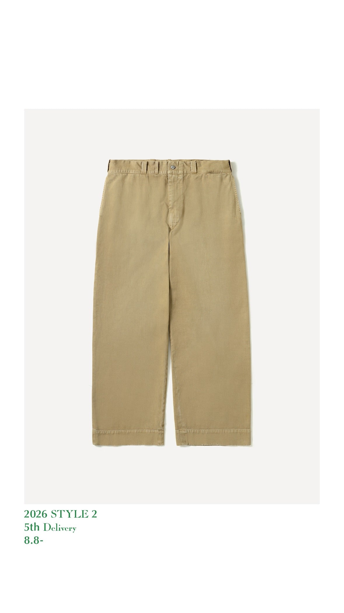 A.PRESSE 26AW Vintage Twill Work Pants