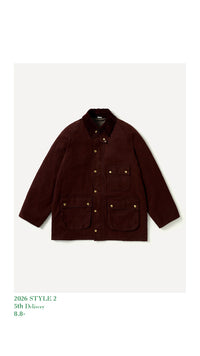 A.PRESSE 26AW Vintage Silk Hemp Riding Oiled Jacket