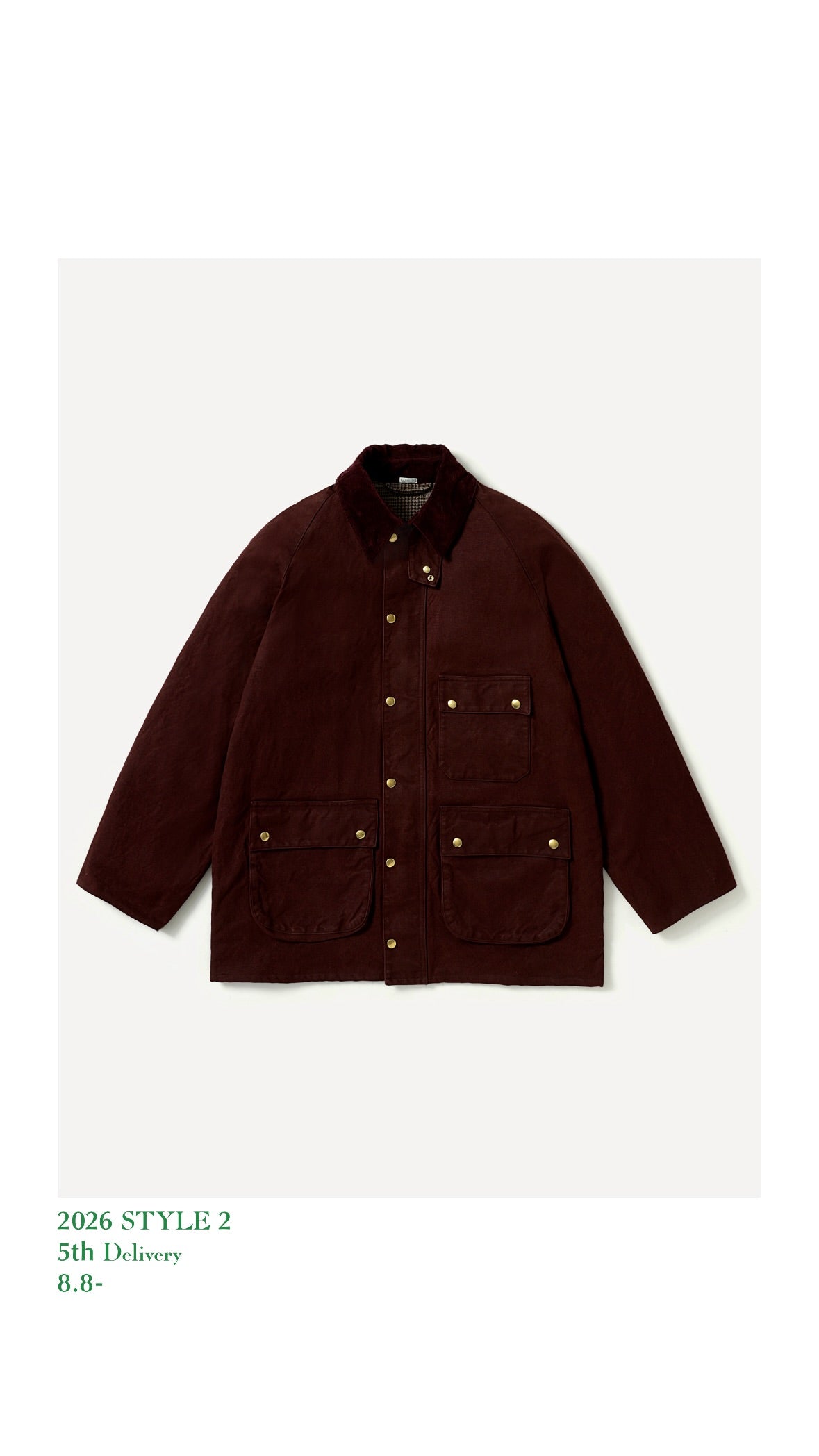 A.PRESSE 26AW Vintage Silk Hemp Riding Oiled Jacket