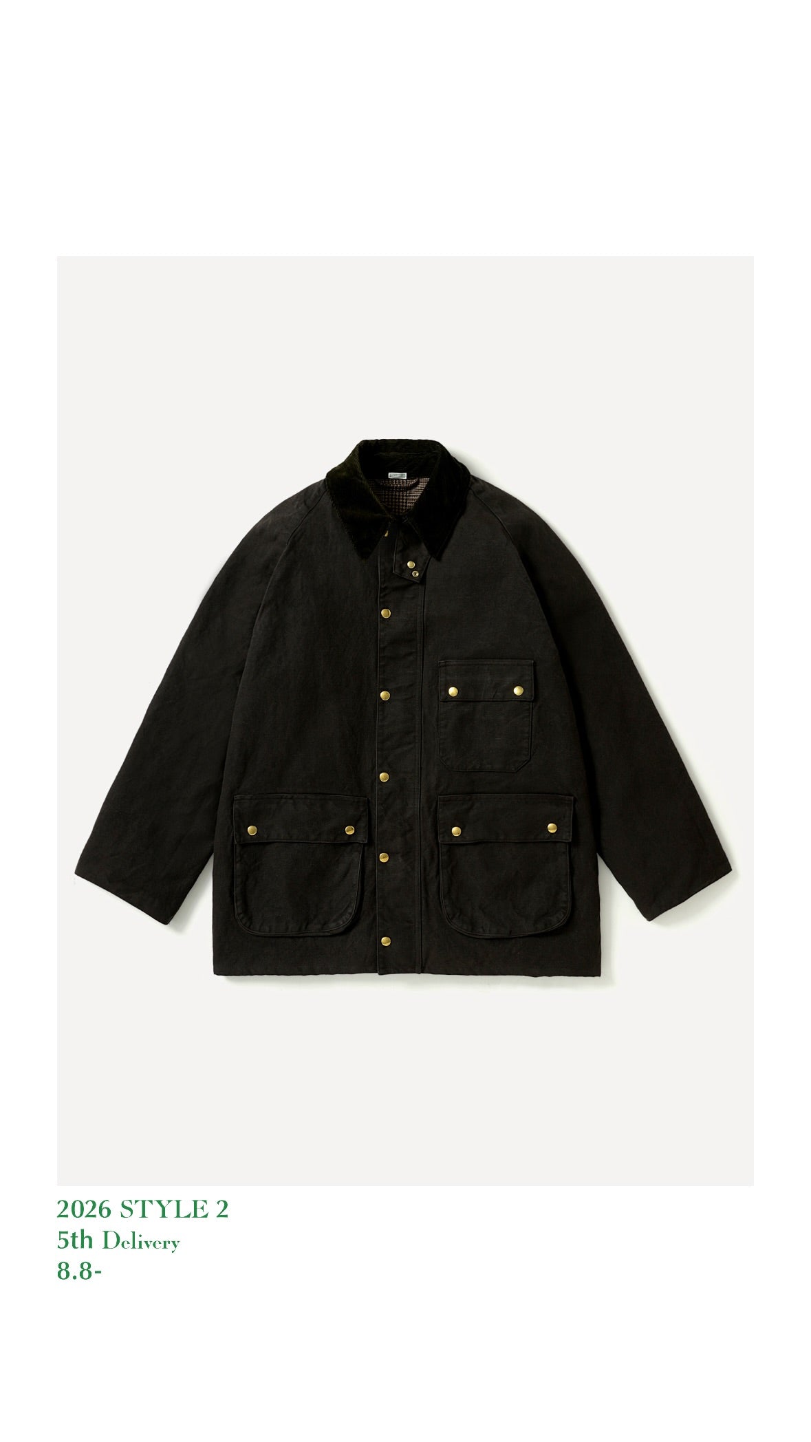 A.PRESSE 26AW Vintage Silk Hemp Riding Oiled Jacket