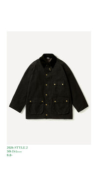 A.PRESSE 26AW Vintage Silk Hemp Riding Oiled Jacket