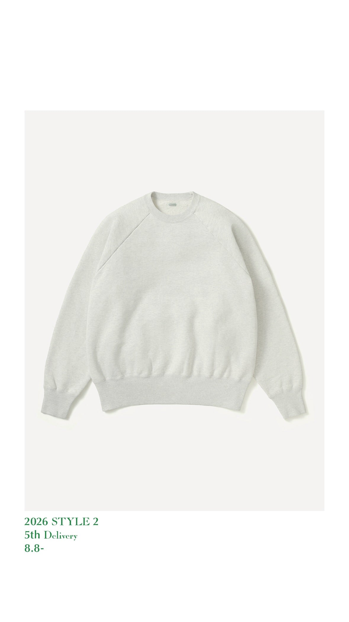 A.PRESSE 26AW Vintage Sweatshirt