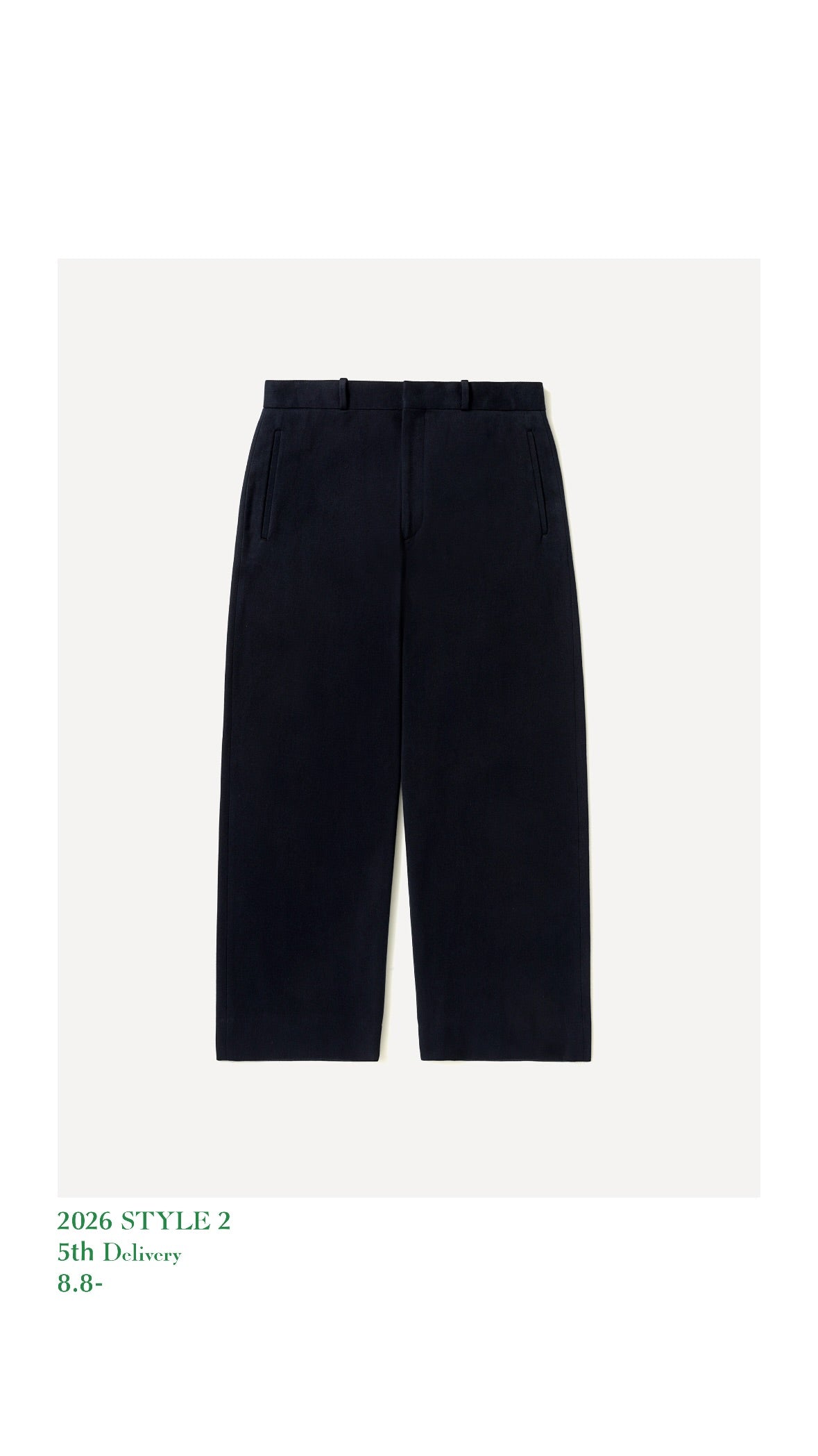 A.PRESSE 26AW Cotton Silk Twill Wide Trousers